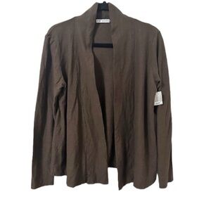 Ex Voto Brown Cardigan Sz‎ Small Open Front